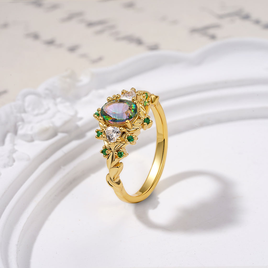 Gnoce Garden Teal Diamond Ring_3