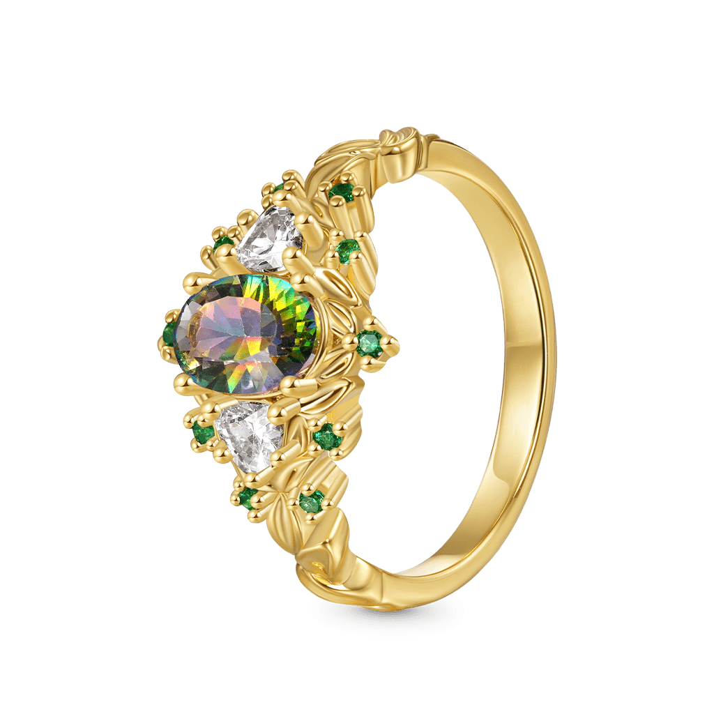 Gnoce Garden Teal Diamond Ring_2