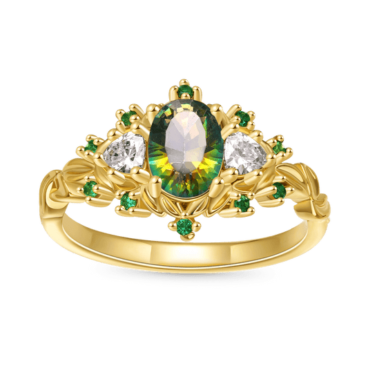 Gnoce Garden Teal Diamond Ring_1