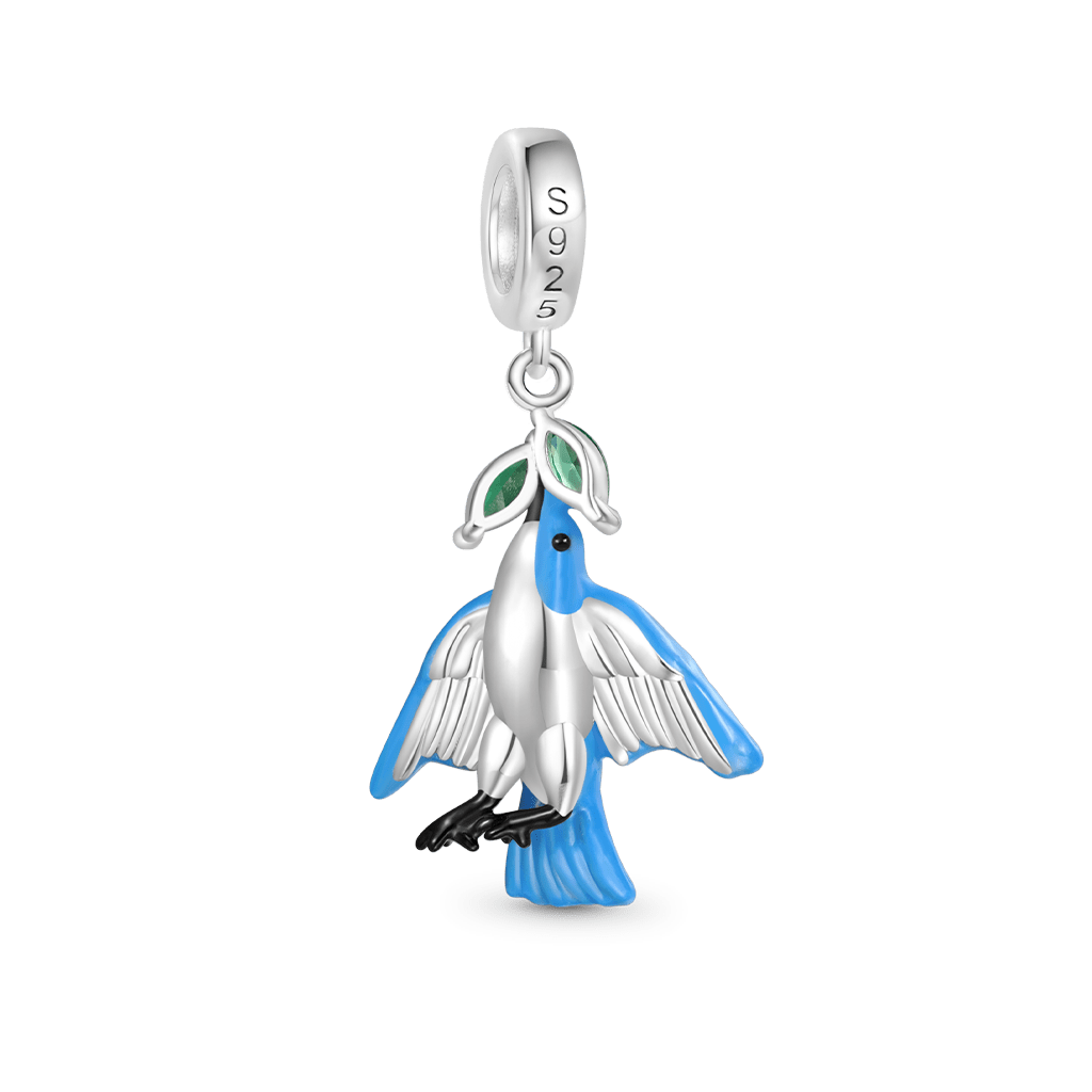 Gnoce Arctic Blue-bird Pendant Dangle Charm_2