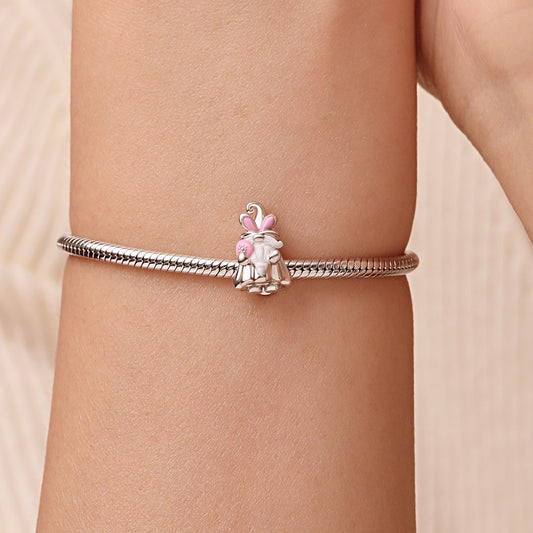 Gnoce Cute Easter Gnome Charm Platinum-plated Silver Blend_5
