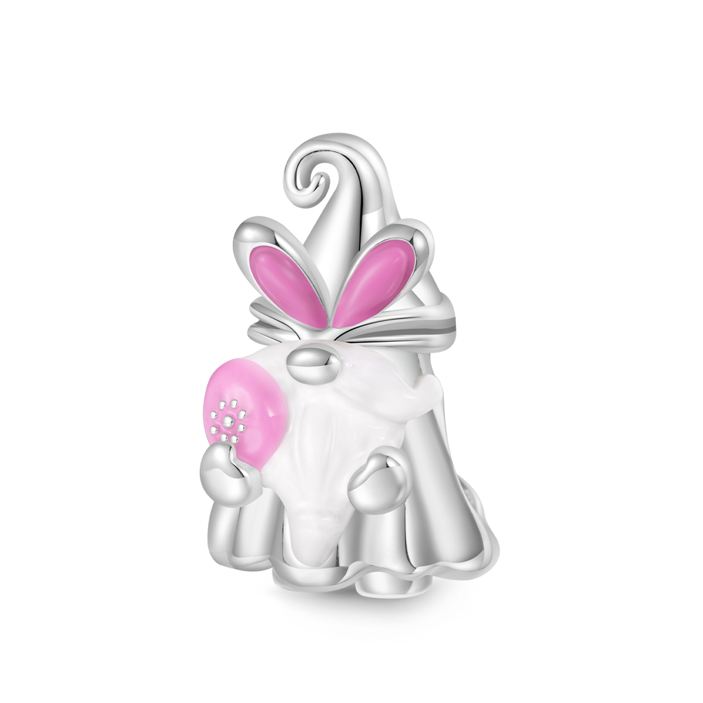 Gnoce Cute Easter Gnome Charm Platinum-plated Silver Blend_1
