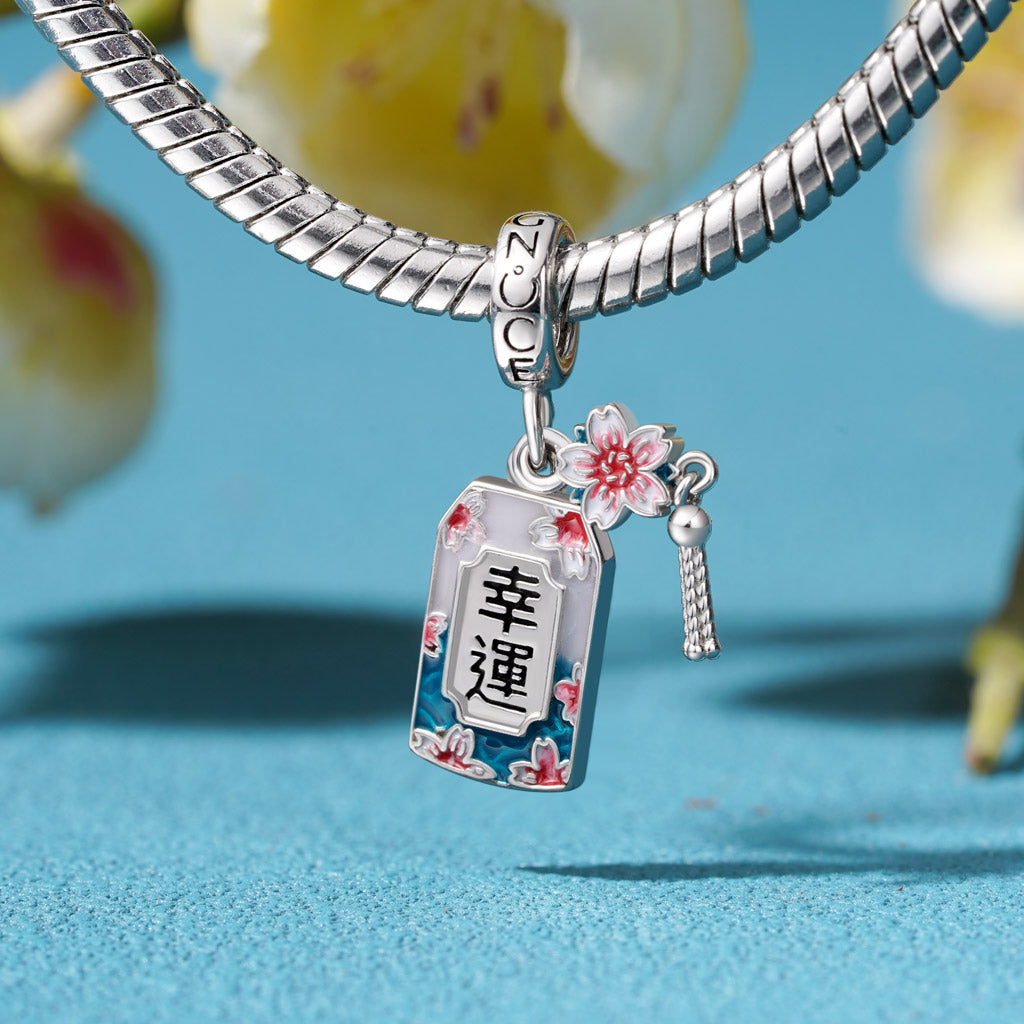 Gnoce Lucky Amulet Ukiyo-e Cherry Blossom Pendant Dangle Charm_4