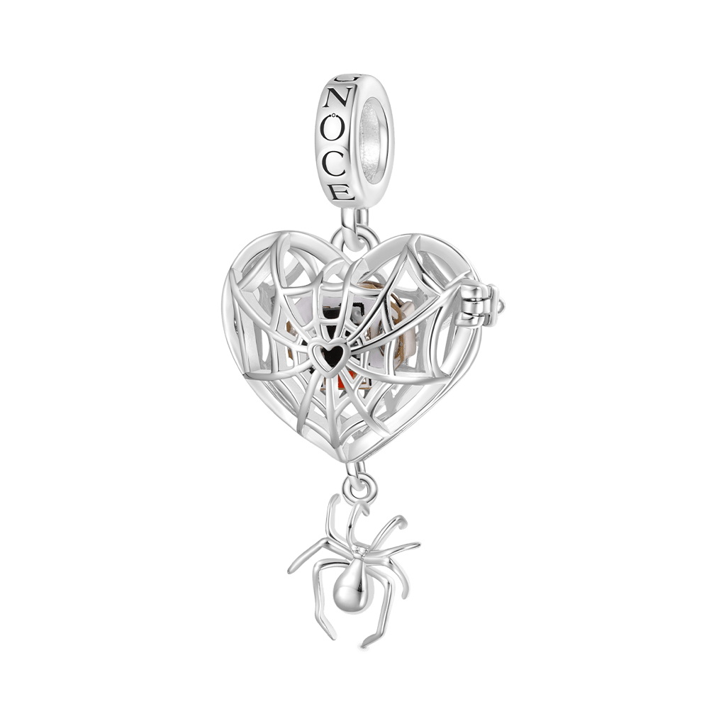 Gnoce Halloween Wireless LED Glow Spider Web Love Pendant Dangle Charm_3