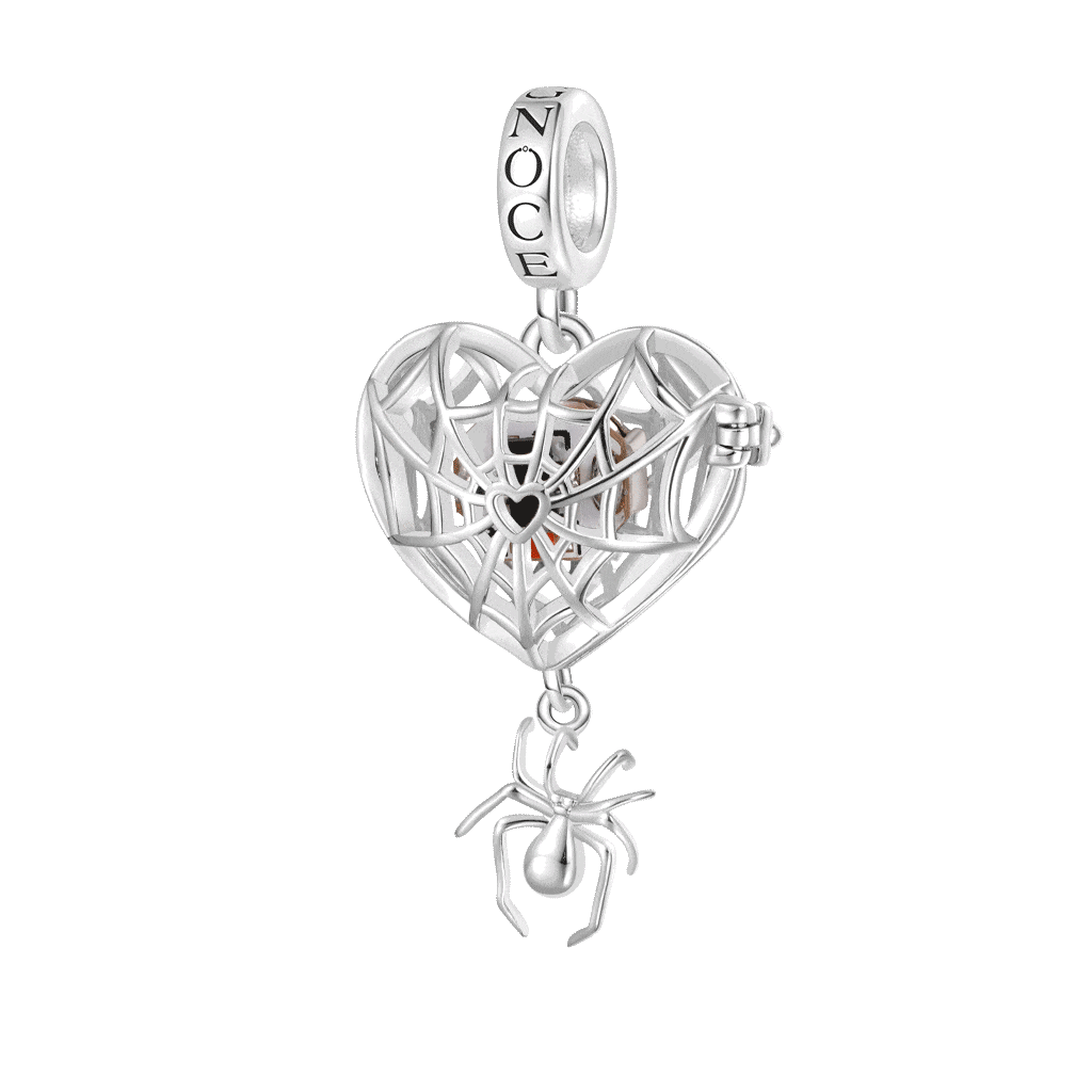 Gnoce Halloween Wireless LED Glow Spider Web Love Pendant Dangle Charm_1