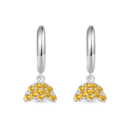 Gnoce Croissant Bread Hoop Earrings Platinum-plated Silver Blend_1