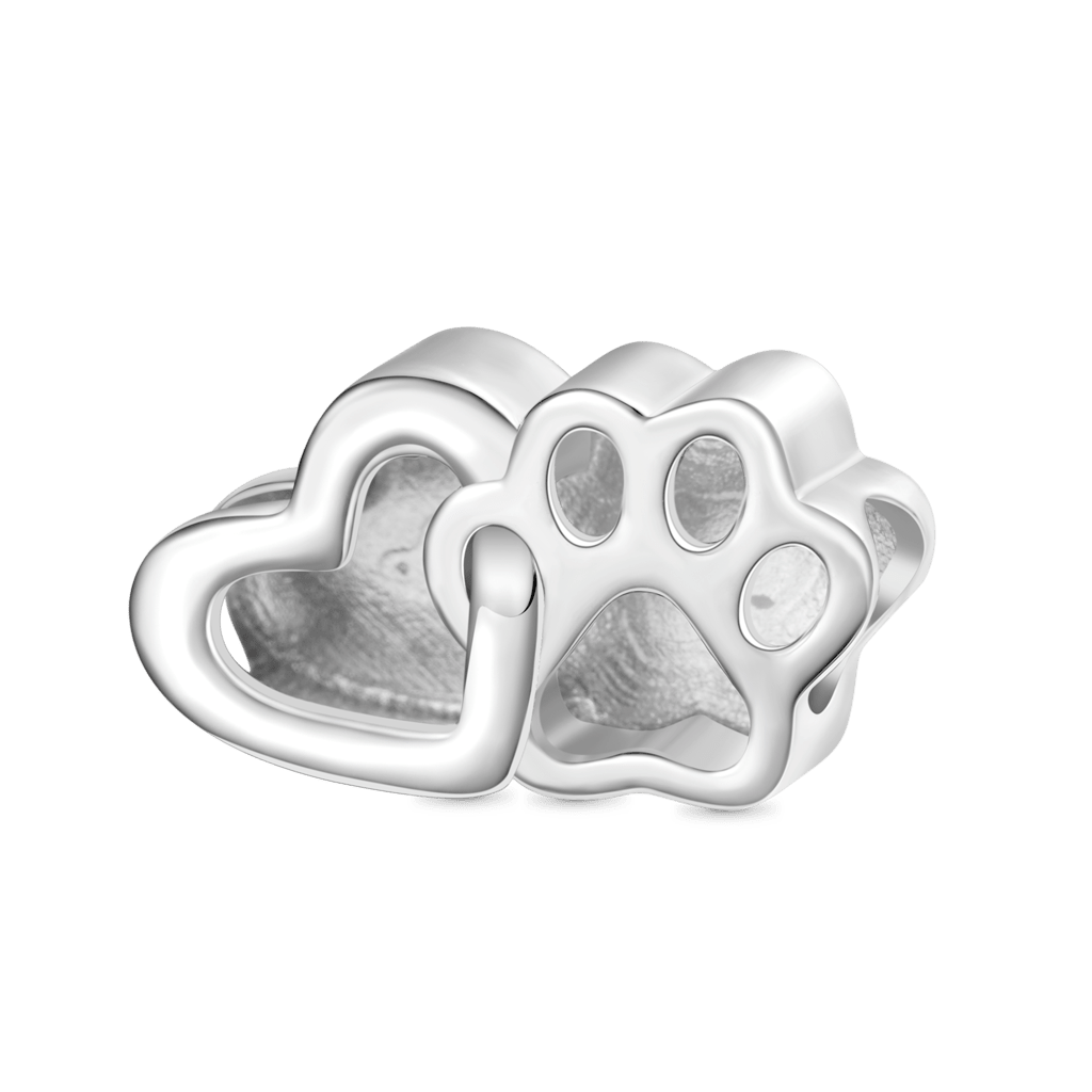 Gnoce Love Pet Engravable Charm Platinum-plated Silver Blend_1
