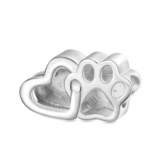 Gnoce Love Pet Engravable Charm Platinum-plated Silver Blend_1