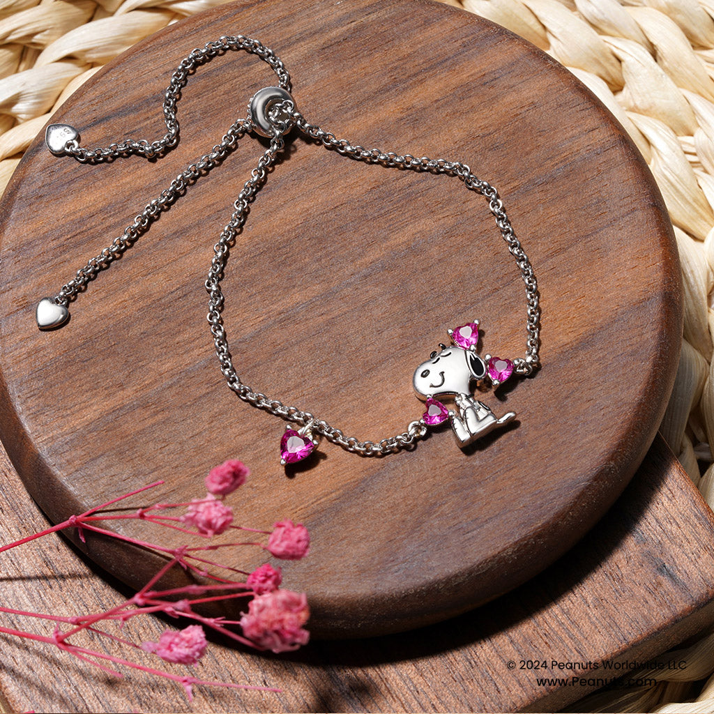 Gnoce Peanuts Snoopy Love Heart Adjustable Bracelet_4
