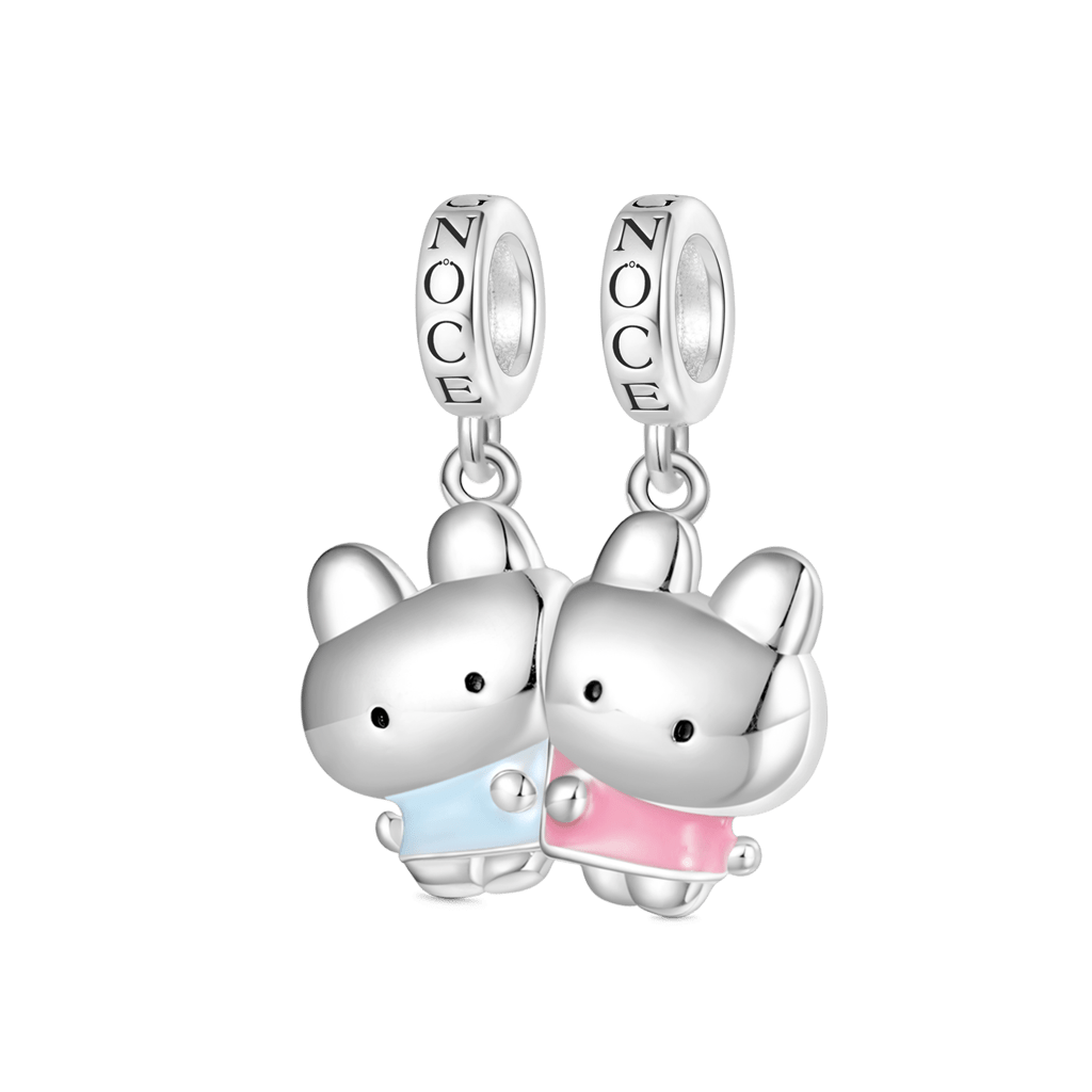 Gnoce Happyyu Bunny-Gumi & Her friend Double Pendant Dangle Charm_1
