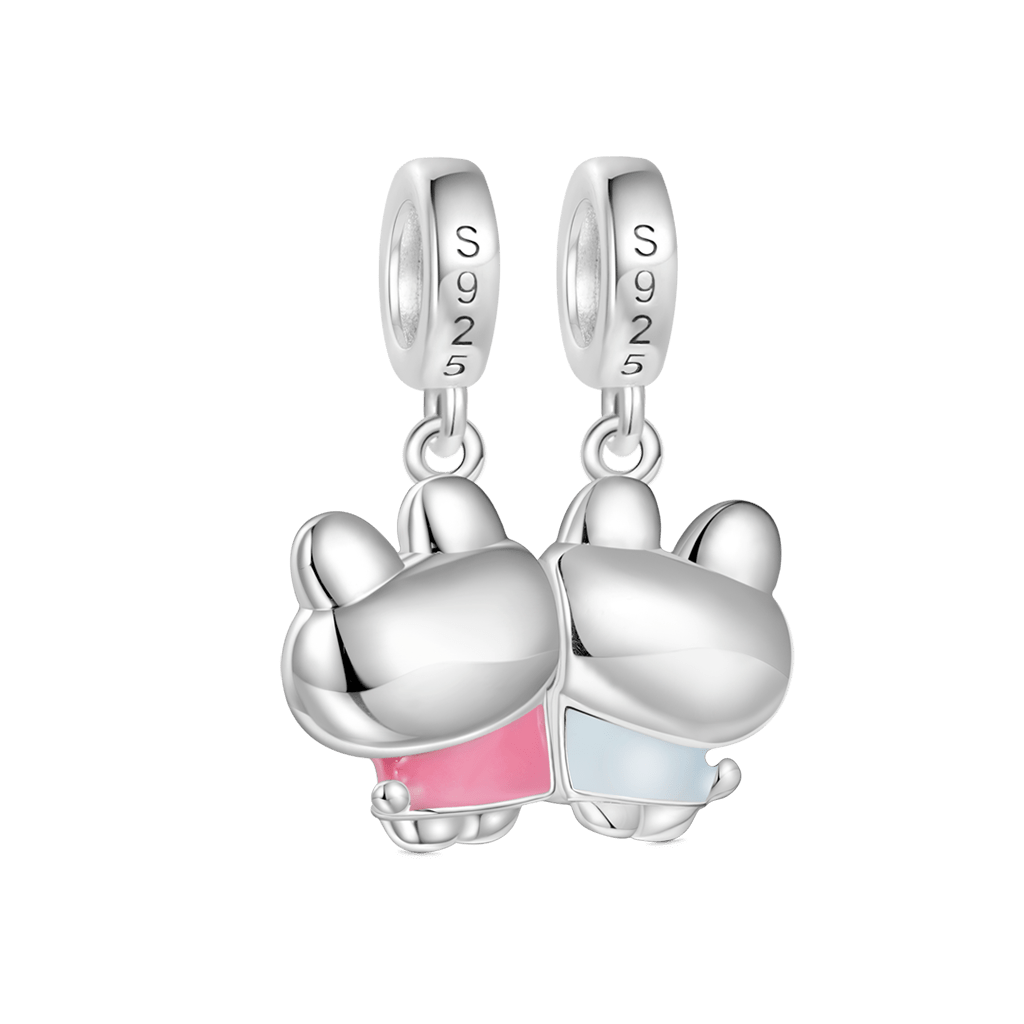 Gnoce Happyyu Bunny-Gumi & Her friend Double Pendant Dangle Charm_2