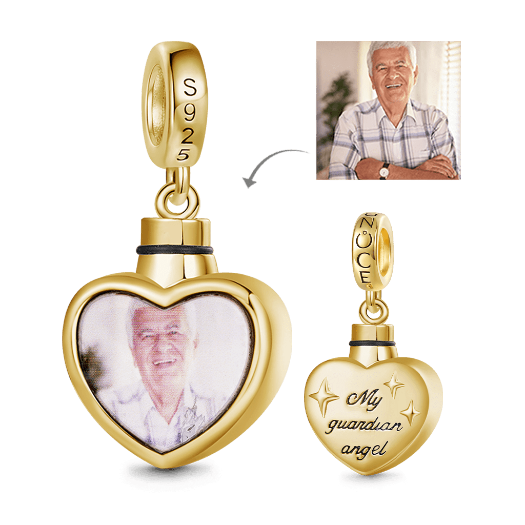 Gnoce My Guardian Angel Memorial Urn Ashes Photo Charm_3