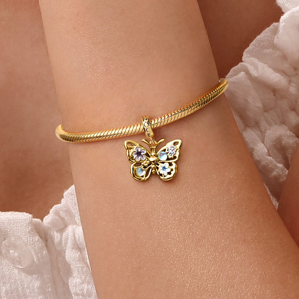 Gnoce Flying Butterfly Moonstone Charm_6