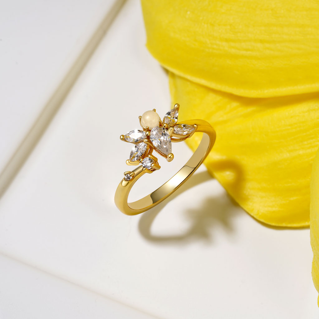 Gnoce Glow-in-the-Dark Butterfly Open Ring_4