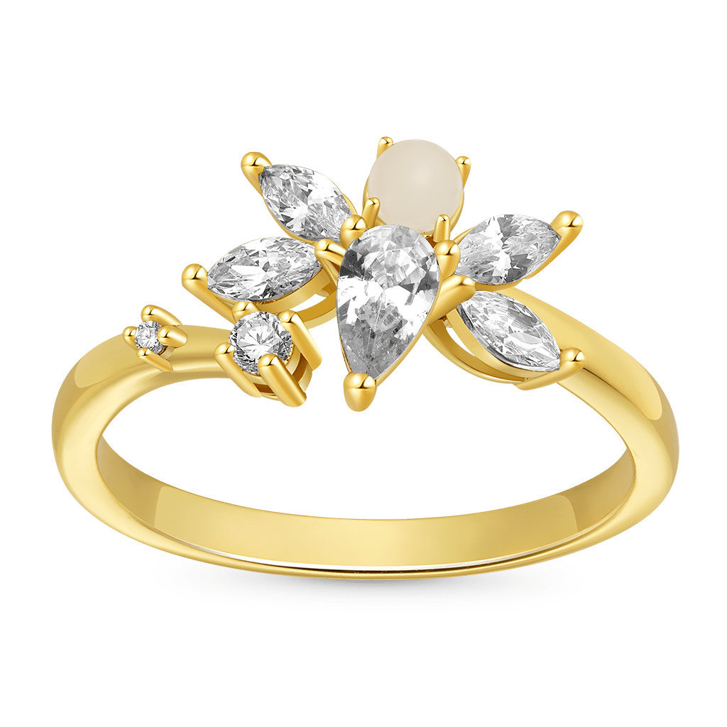 Gnoce Glow-in-the-Dark Butterfly Open Ring_3