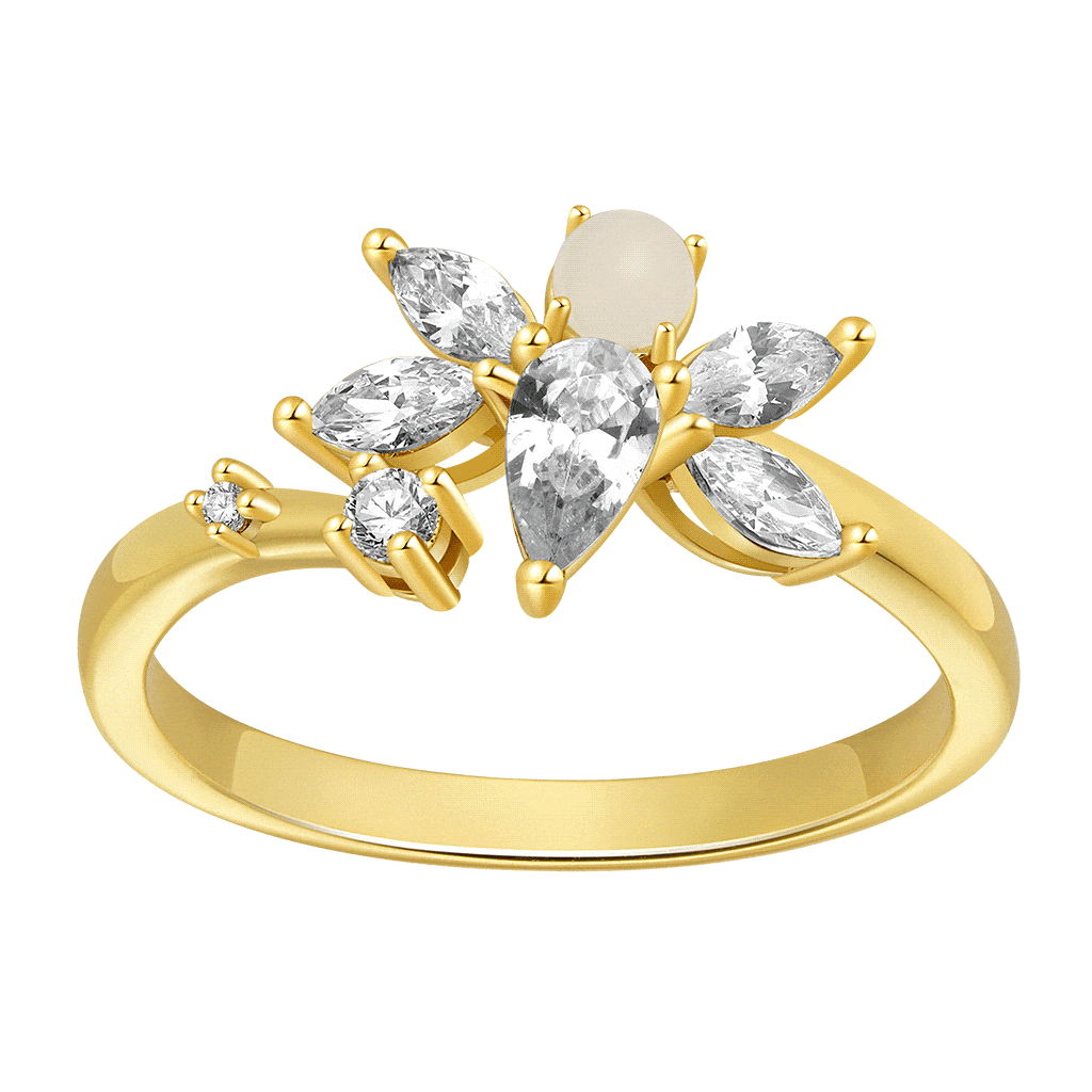 Gnoce Glow-in-the-Dark Butterfly Open Ring_1