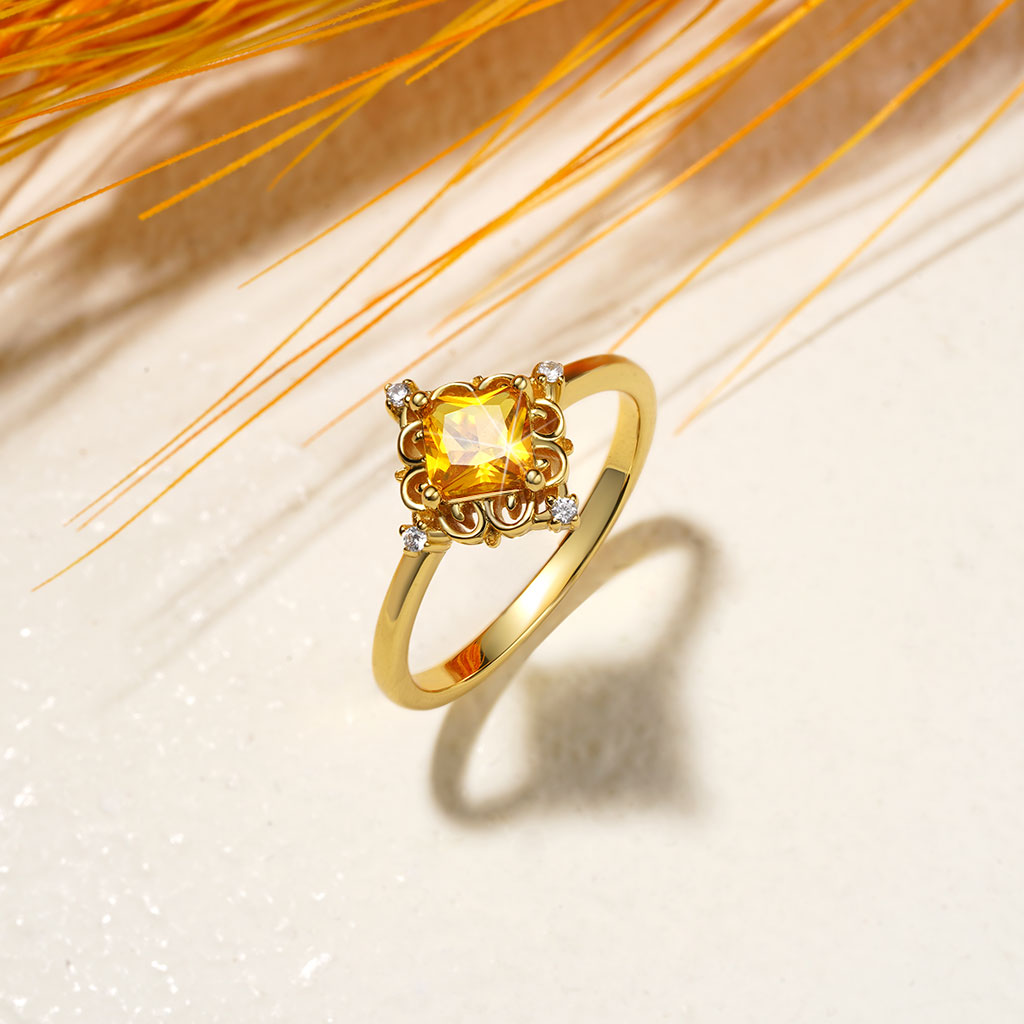 Gnoce Square Cut Patterned Base Rings_3