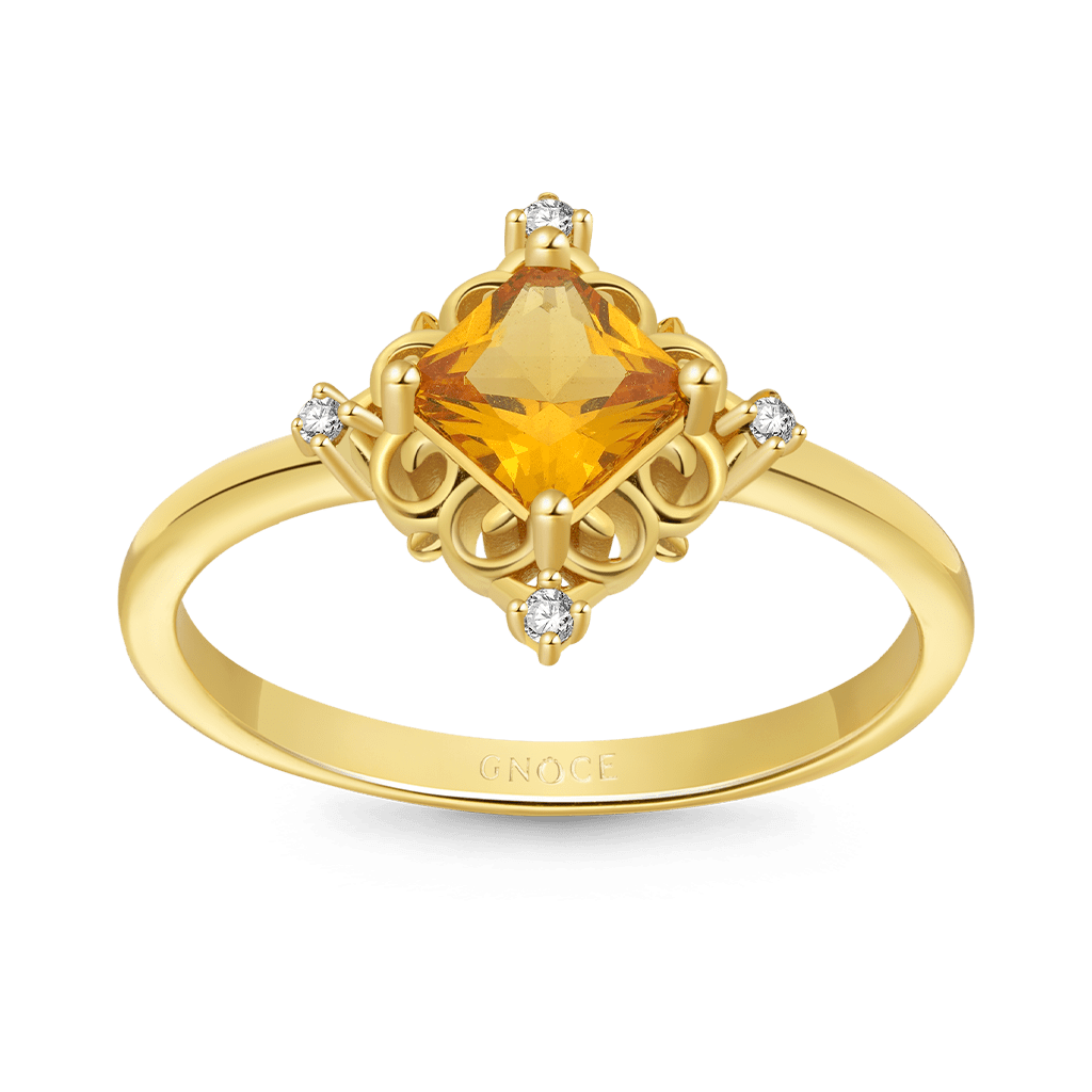 Gnoce Square Cut Patterned Base Rings_1