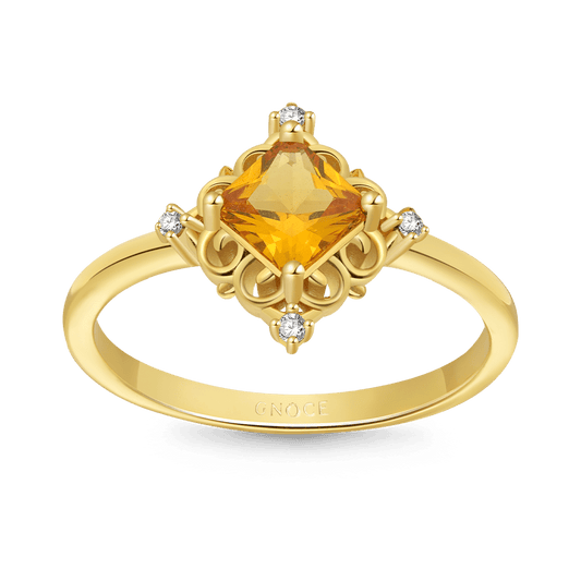 Gnoce Square Cut Patterned Base Rings_1