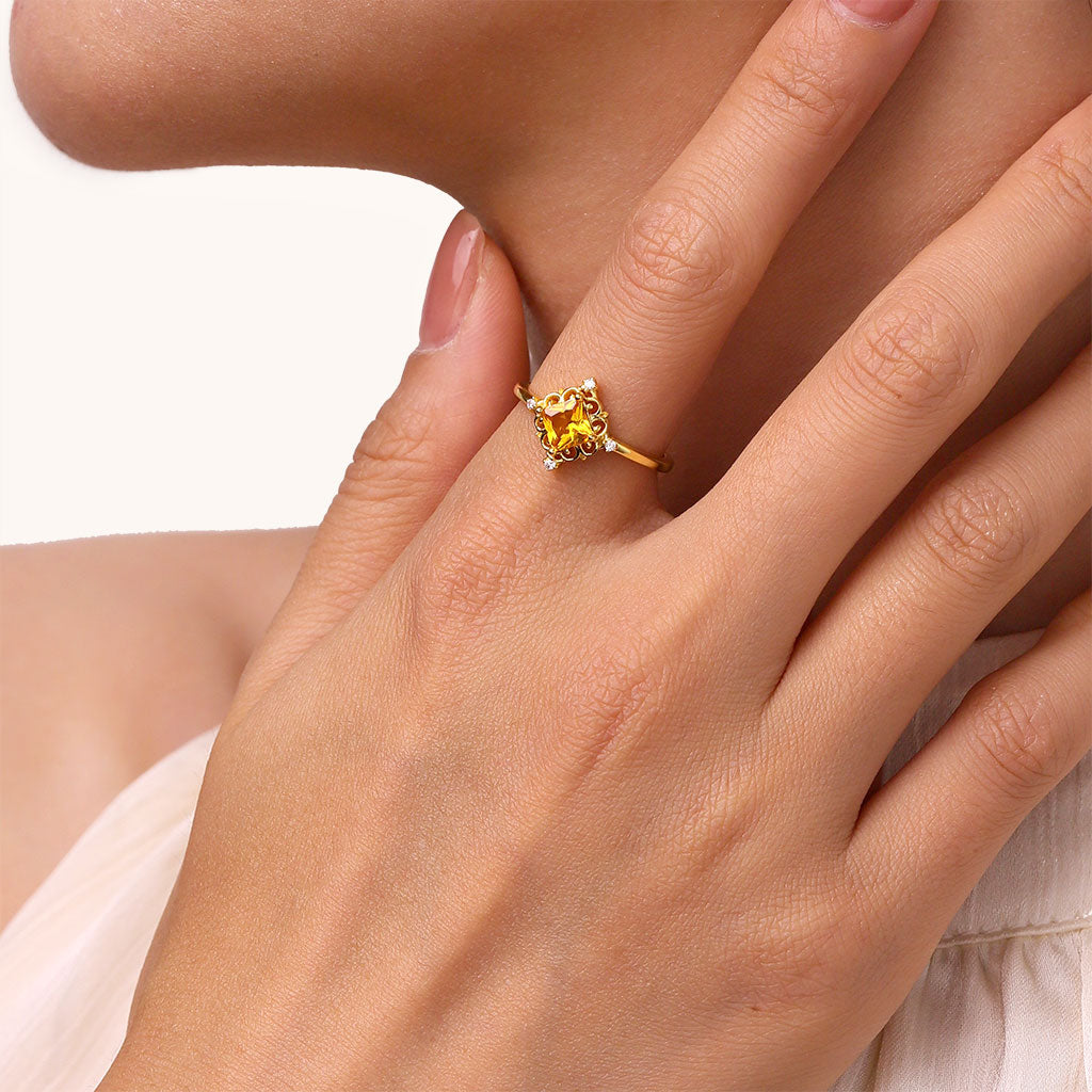 Gnoce Square Cut Patterned Base Rings_4