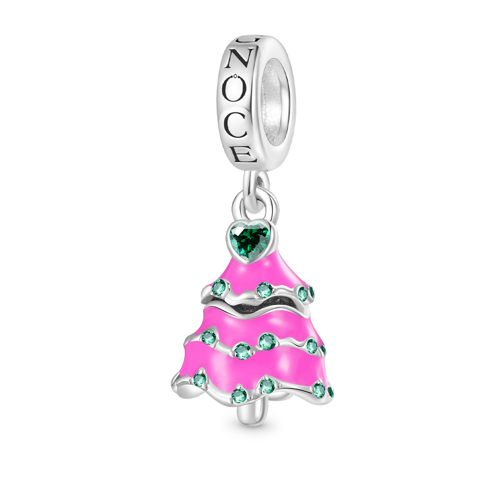 Gnoce Openable Surprise Christmas Pink Tree Pendant Dangle Charm_2