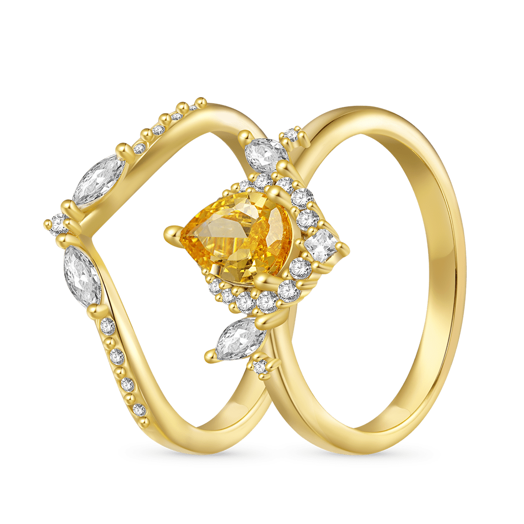 Gnoce Pear-Cut Stackable Ring_2