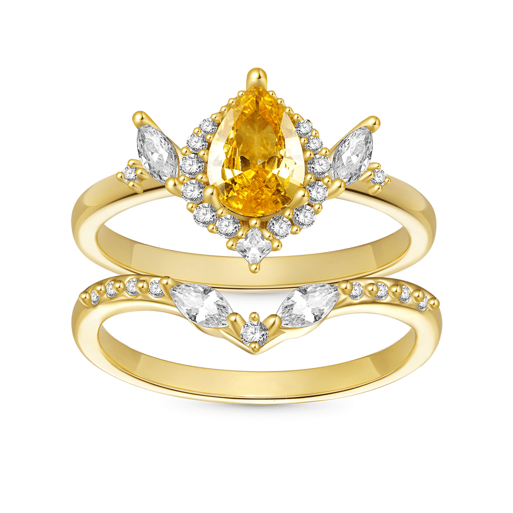 Gnoce Pear-Cut Stackable Ring_1