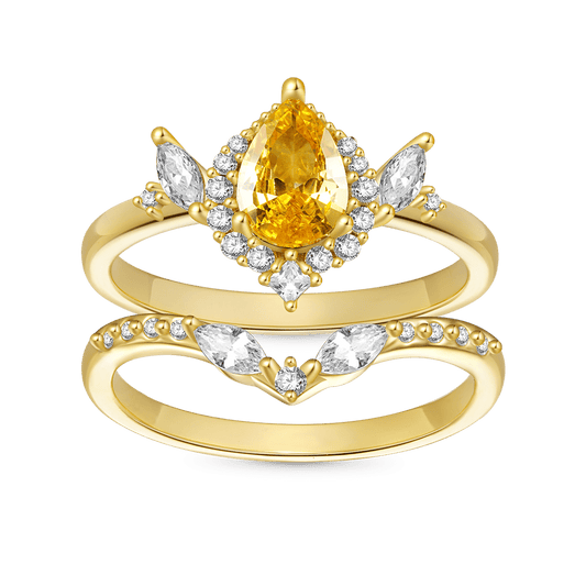 Gnoce Pear-Cut Stackable Ring_1