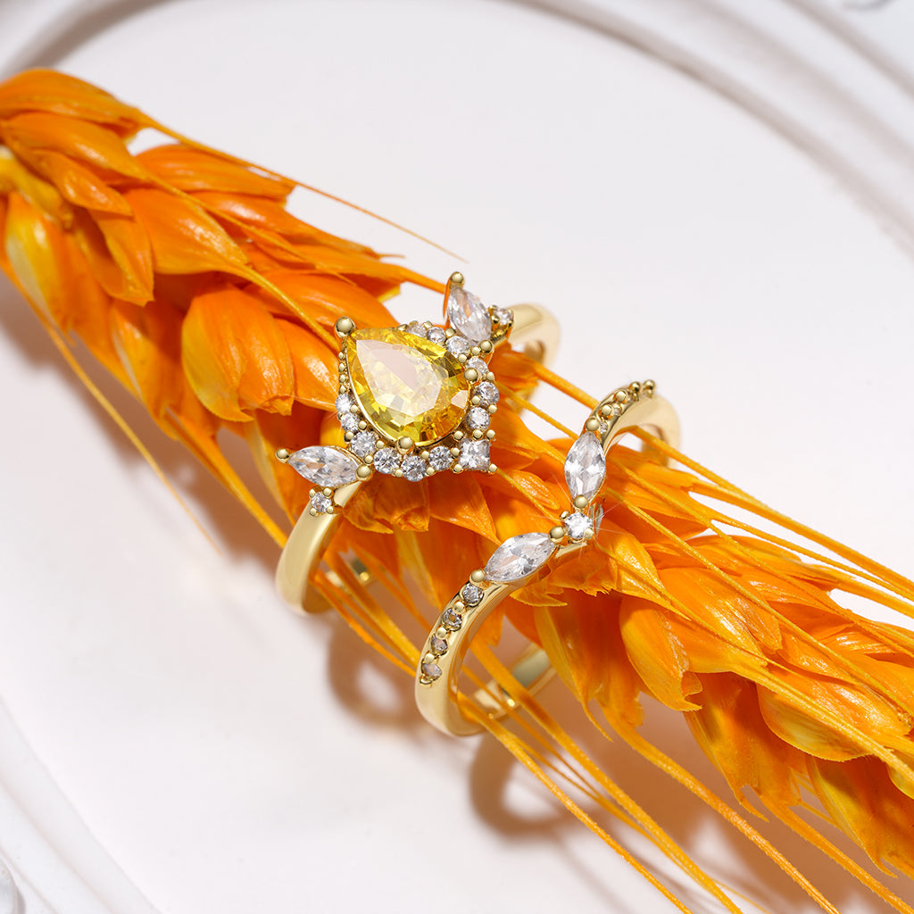 Gnoce Pear-Cut Stackable Ring_3