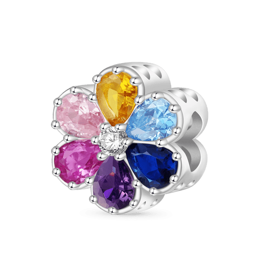 Gnoce Rainbow Daisy Charm Platinum-plated Silver Blend_1