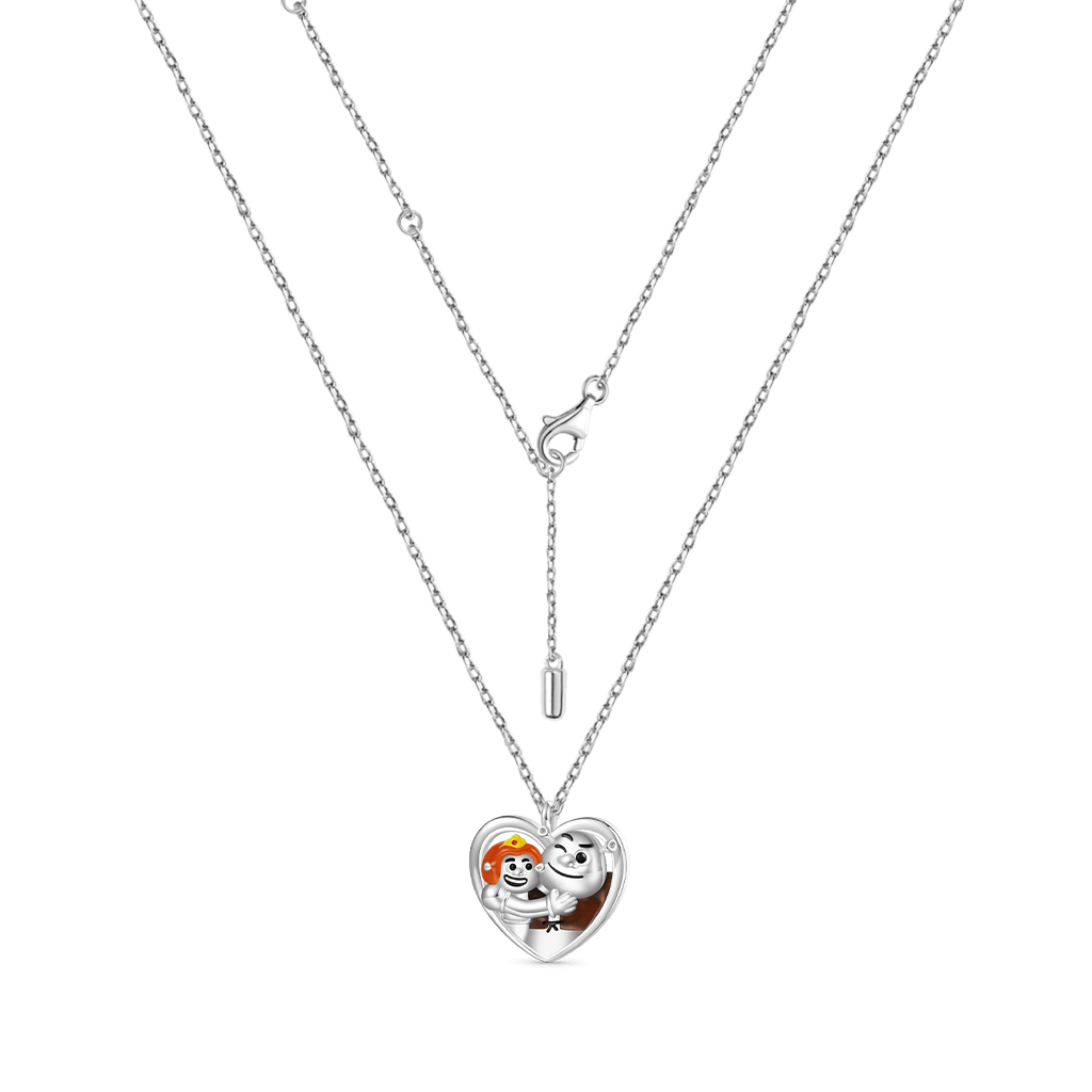 Gnoce Shrek & Fiona Heart Necklace_3