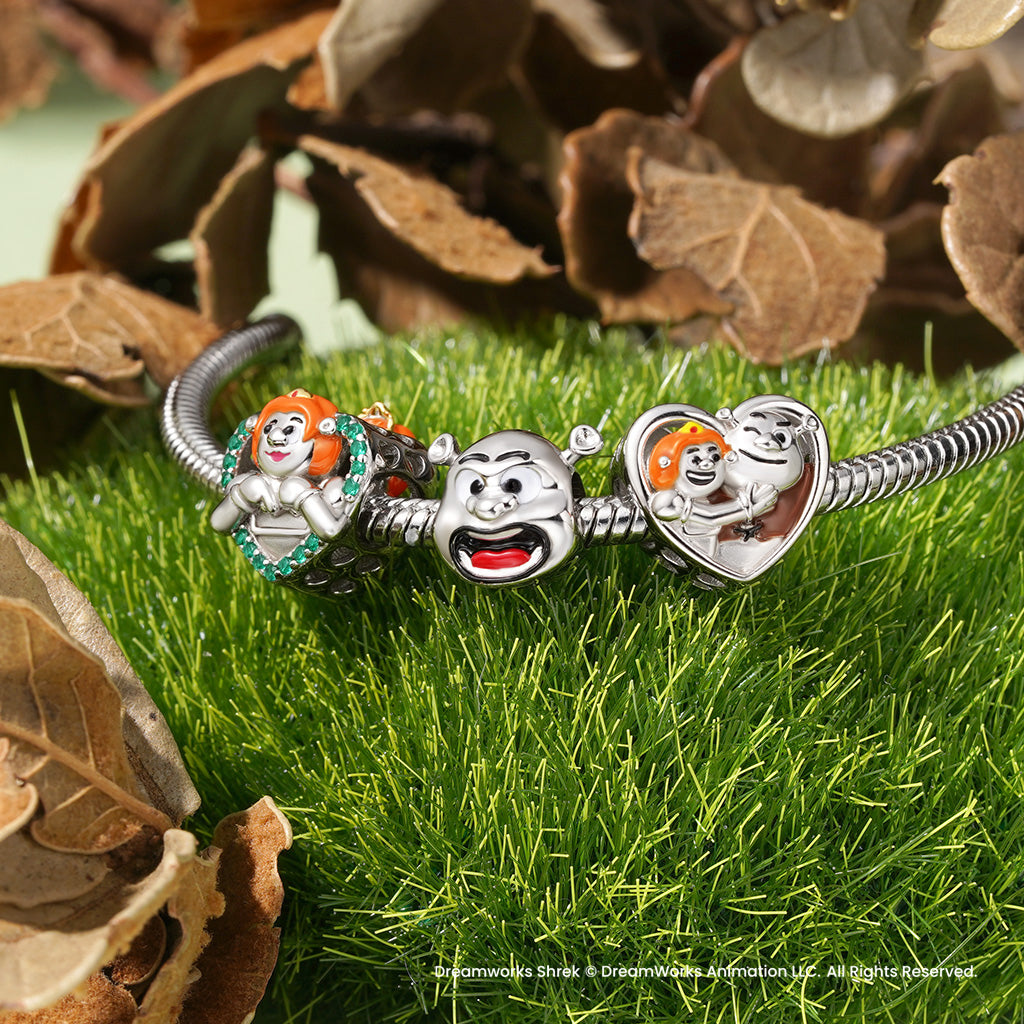 Gnoce Shrek & Fiona Heart Charm_3