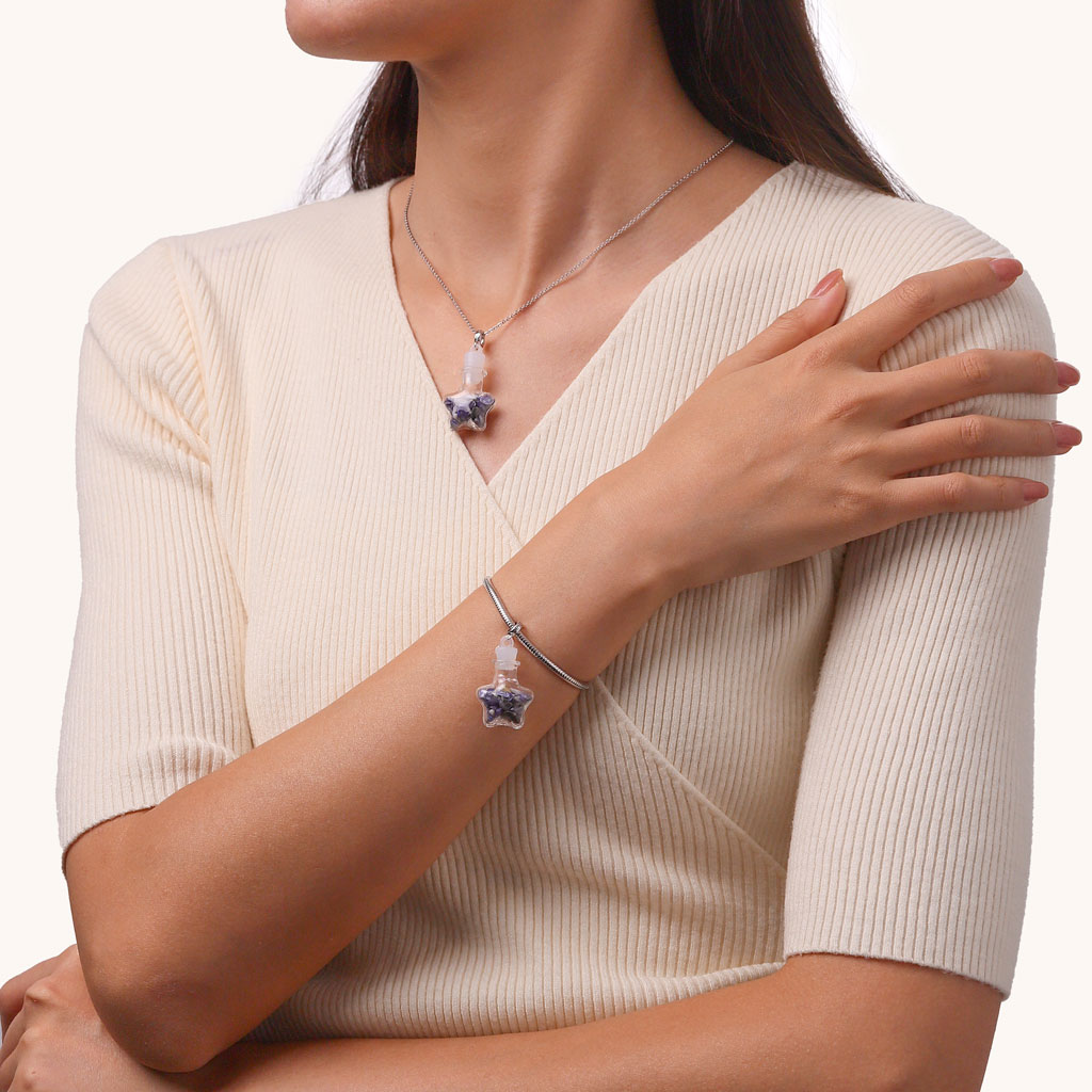 Gnoce Natural Kyanite Star Bottle Pendant Dangle Charm_4