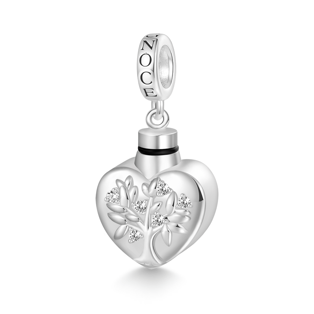Gnoce Engravable Tree Urn Ashes Charm Platinum-plated Silver Blend_2