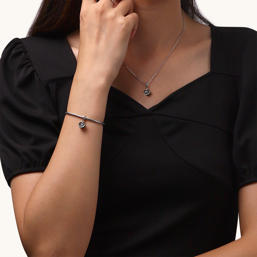 Gnoce Halloween Rotatable Devil Eye Pendant Dangle Charm_5