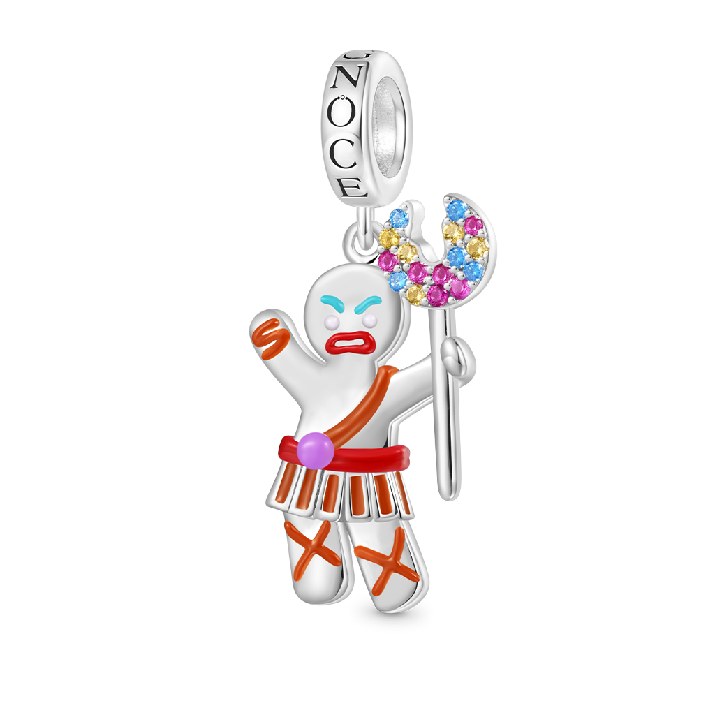 Gnoce Rebel Gingerbread Man Pendant Dangle Charm_1