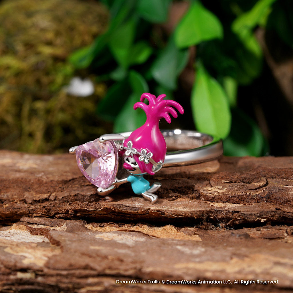 Gnoce Trolls Poppy Embraces Heart Gemstone Ring_3