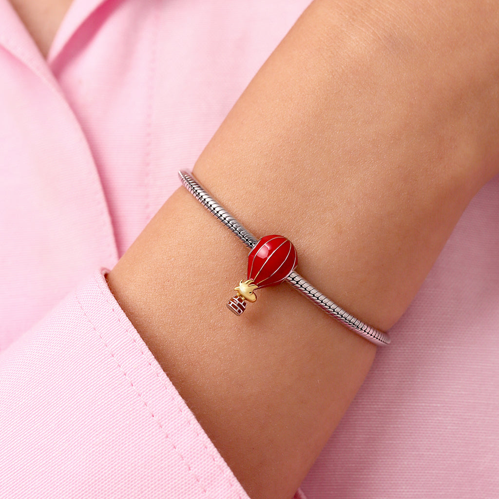 Gnoce Peanuts Woodstock Hot Air Balloon Ride Charm_6