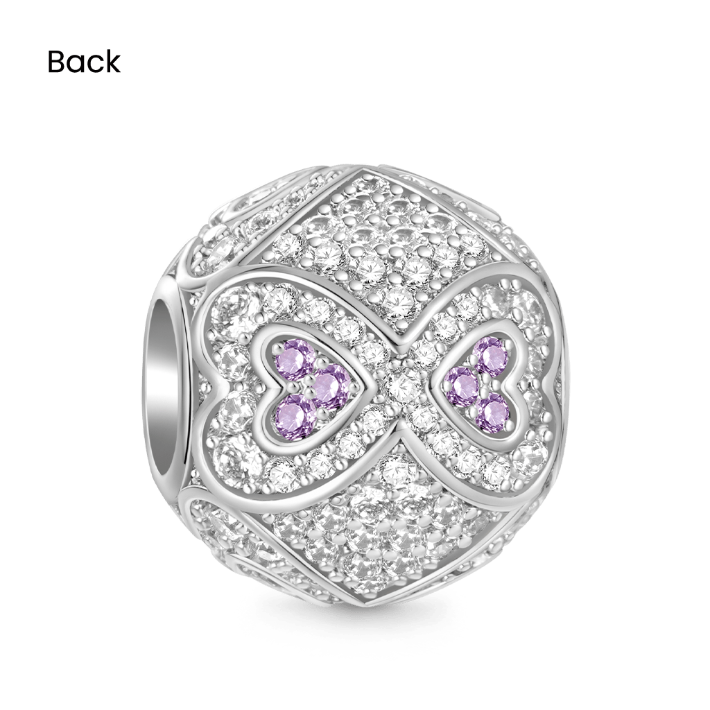 Gnoce Infinite Love Birthstone Charm Platinum-plated Silver Blend_2