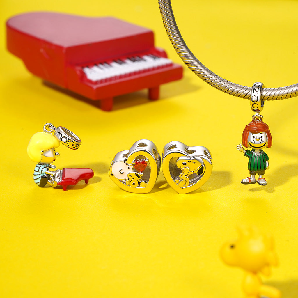 Gnoce Peanuts Schroeder Piano Pendant Dangle Charm_4