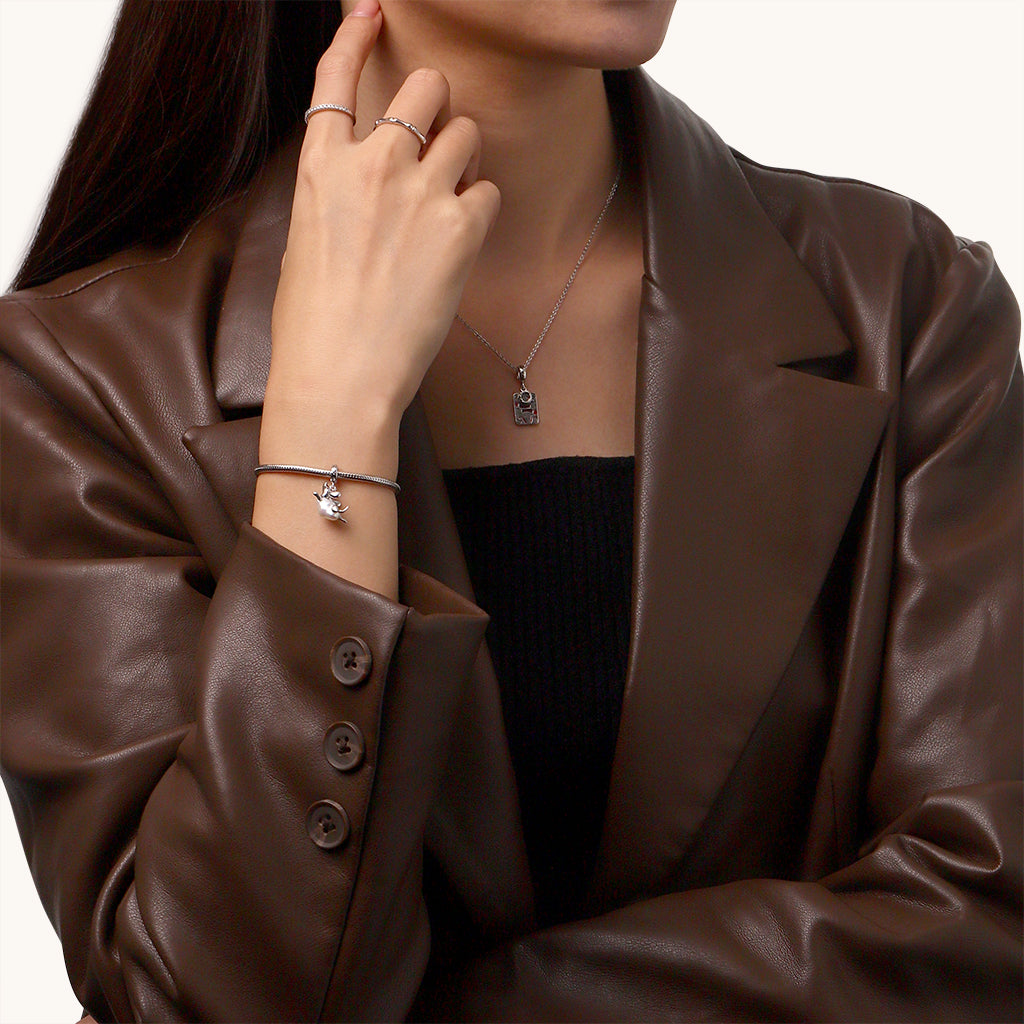 Gnoce Irregular Pearl Dachshund Dog Pendant Dangle Charm_4