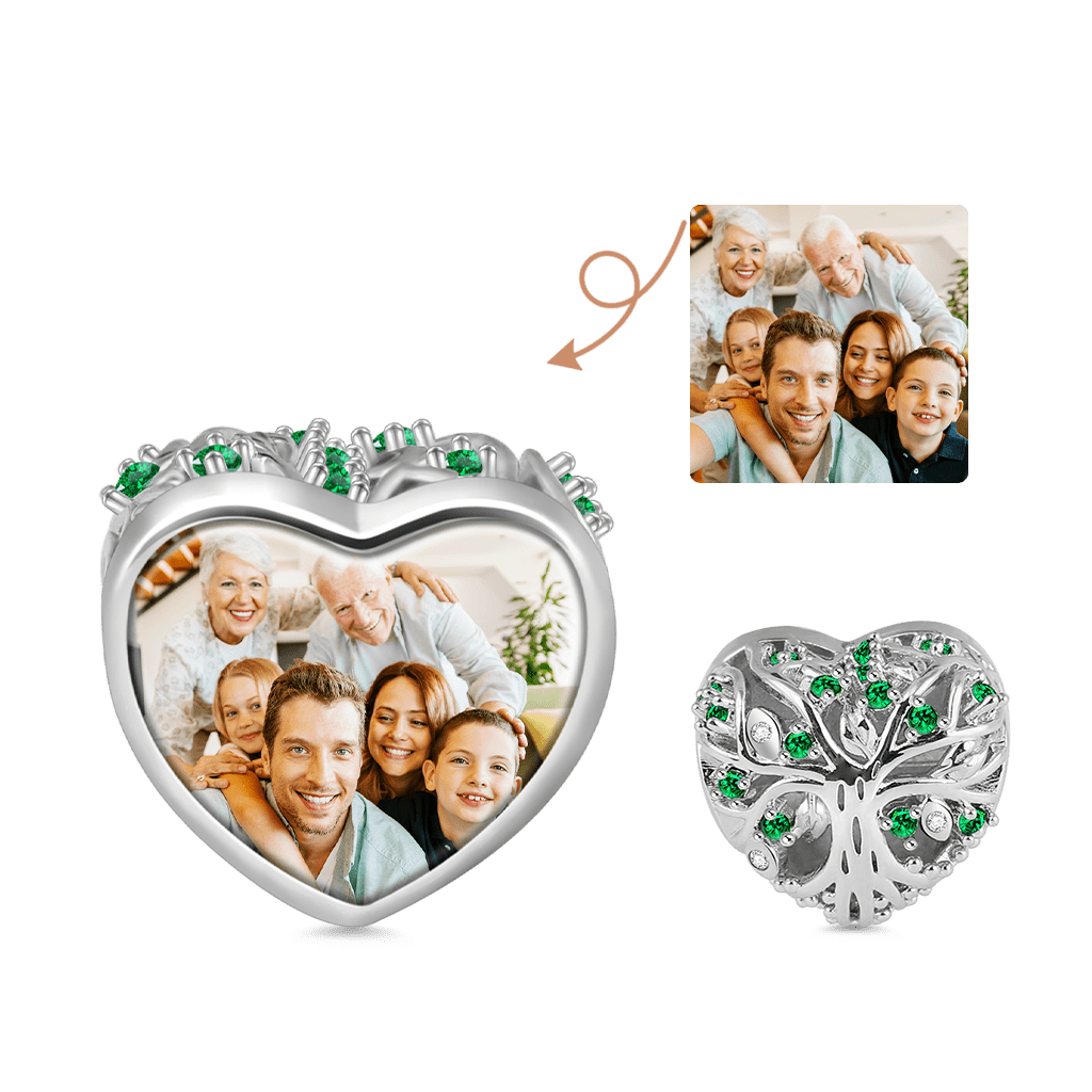 Gnoce Tree Of Life Photo Charm Platinum-plated Silver Blend_1