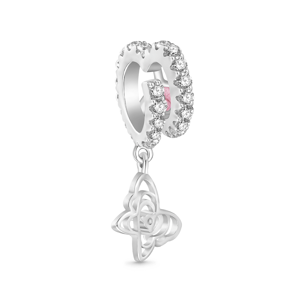 Gnoce Butterfly Love Letter Charm Platinum-plated Silver Blend_3