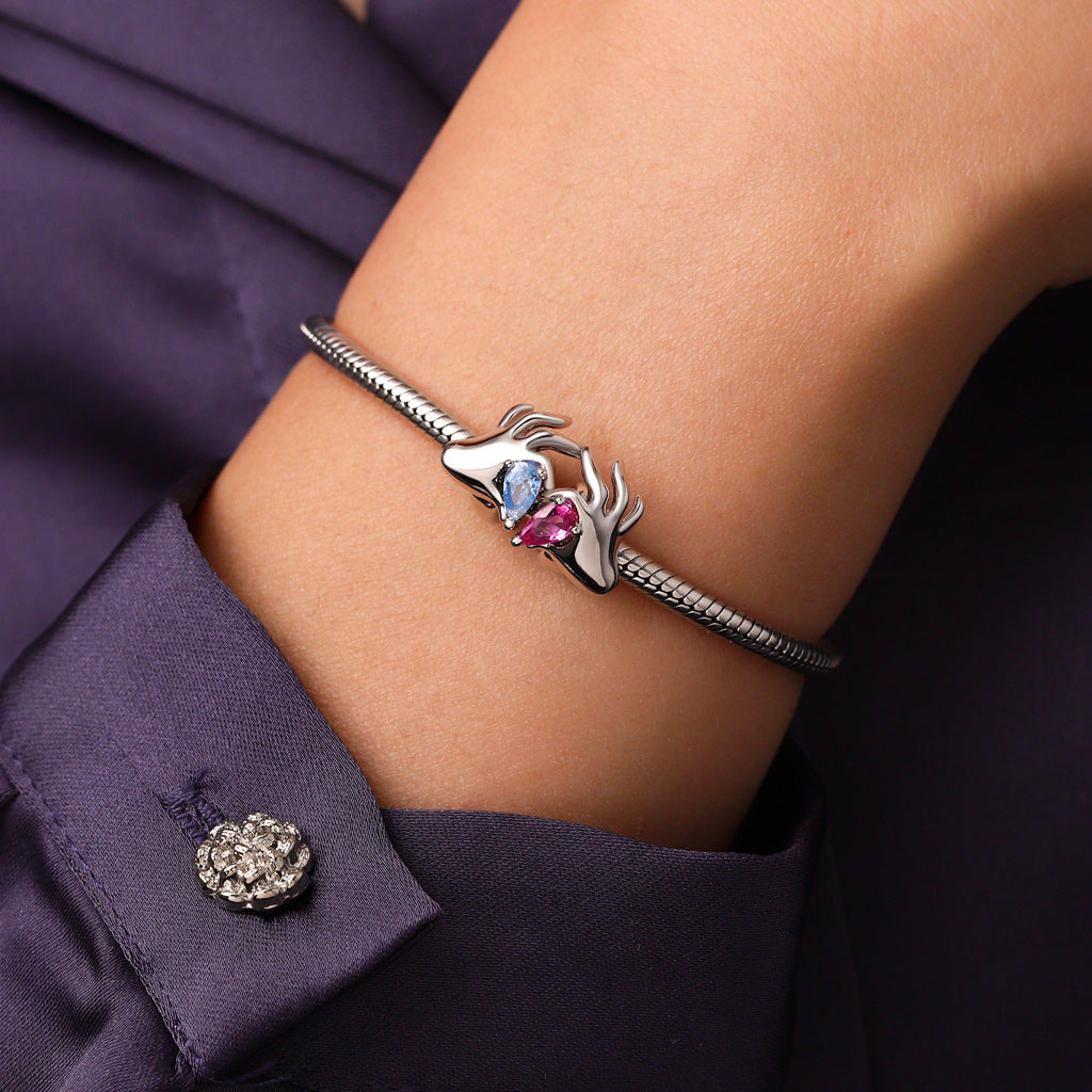 Gnoce Hands with Love Birthstone Charm Platinum-plated Silver Blend_6