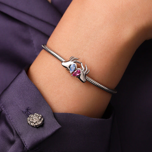 Gnoce Hands with Love Birthstone Charm Platinum-plated Silver Blend_6
