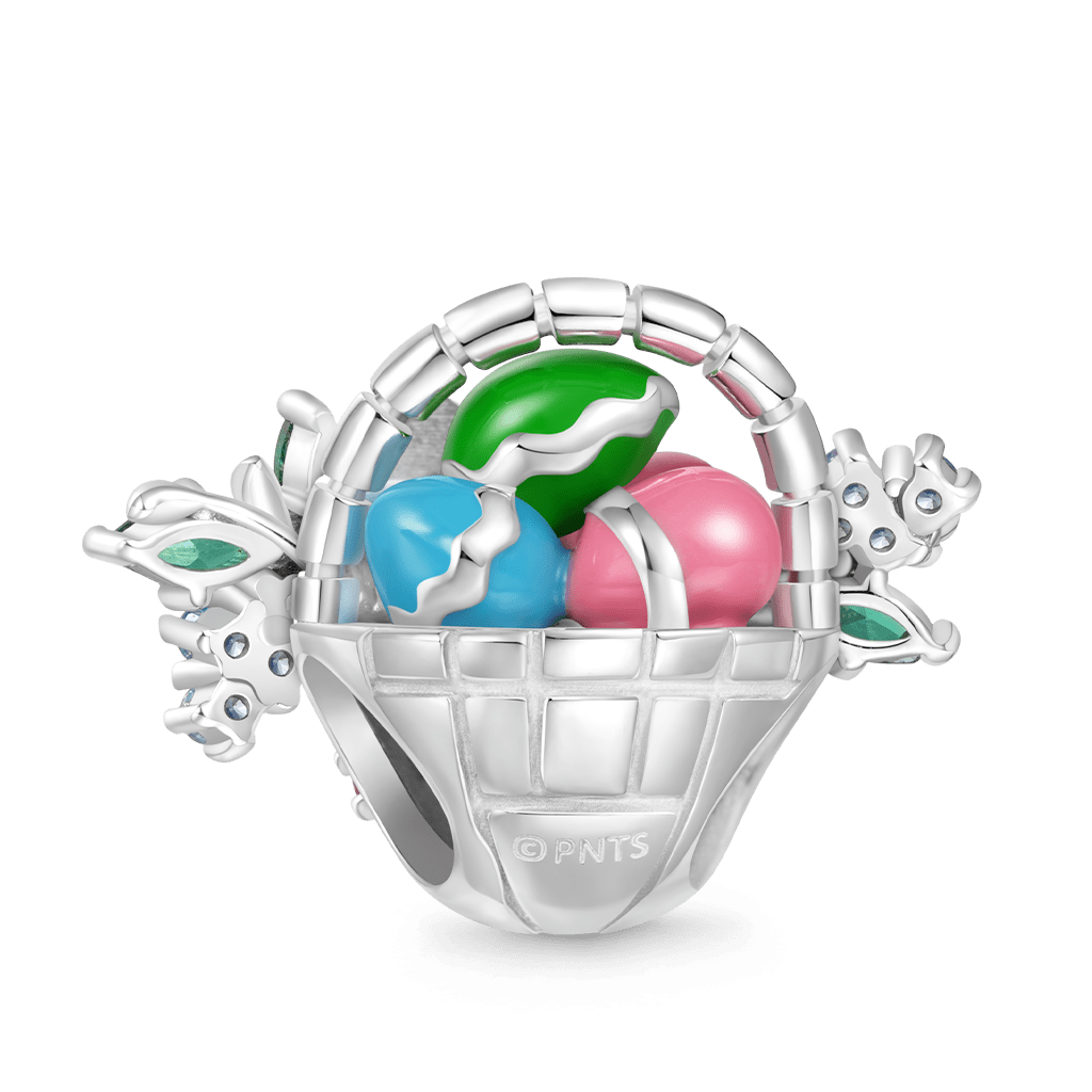 Gnoce Peanuts Snoopy Easter Eggs Basket Charm_3