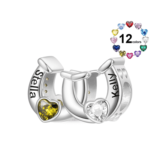 Gnoce Double Horseshoe Personalized Charm_1