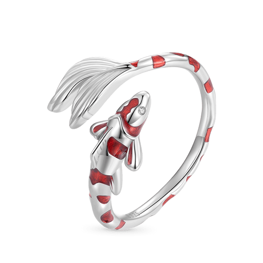 Gnoce Adjustable Good Luck Koi Fish Fortune Ring_1