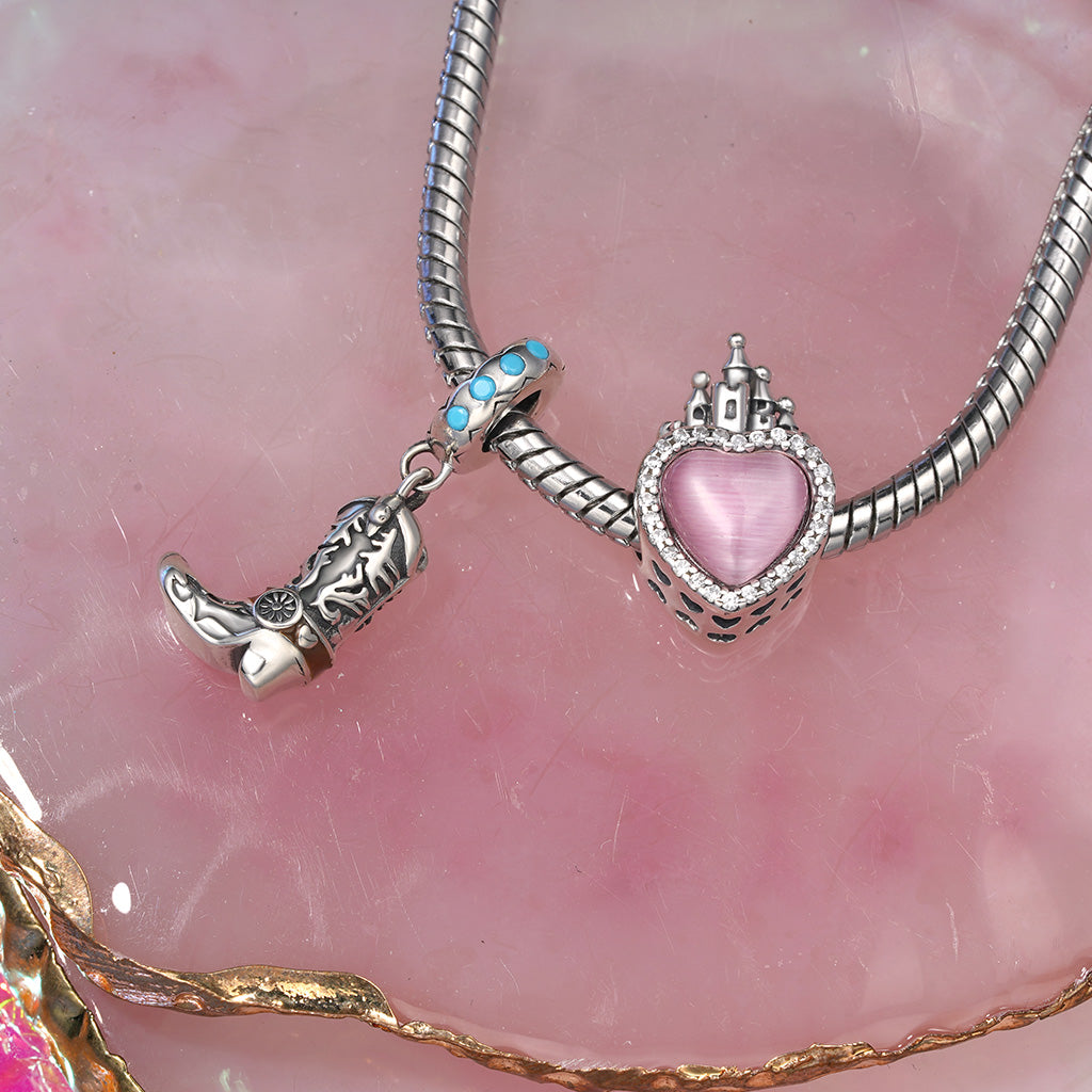 Gnoce Western Cowboy Boot Pendant Dangle Charm_2