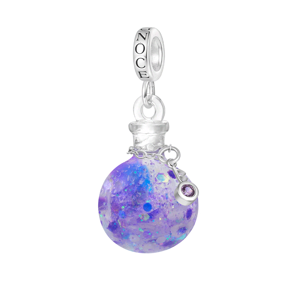 Gnoce Purple Glitter Musical Note Sequin Pendant Dangle Charm_1